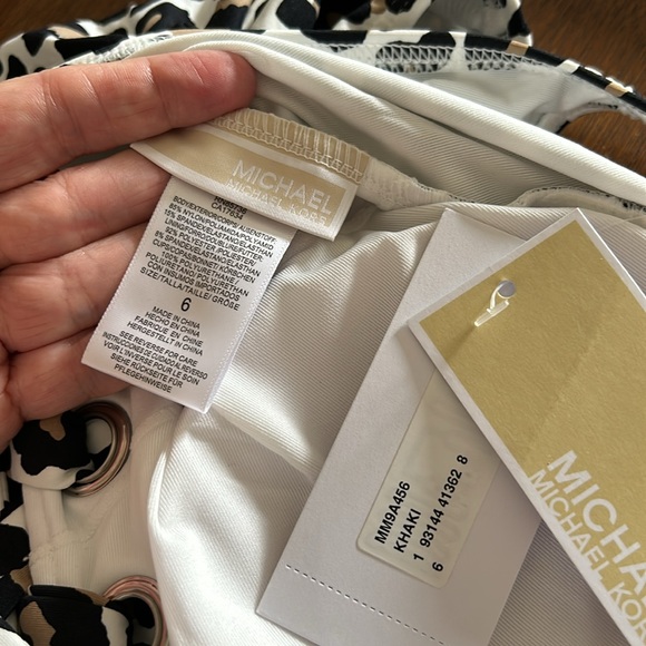 NWT Michael Kors Printed Lace Up Swimsuit - Picture 11 of 11